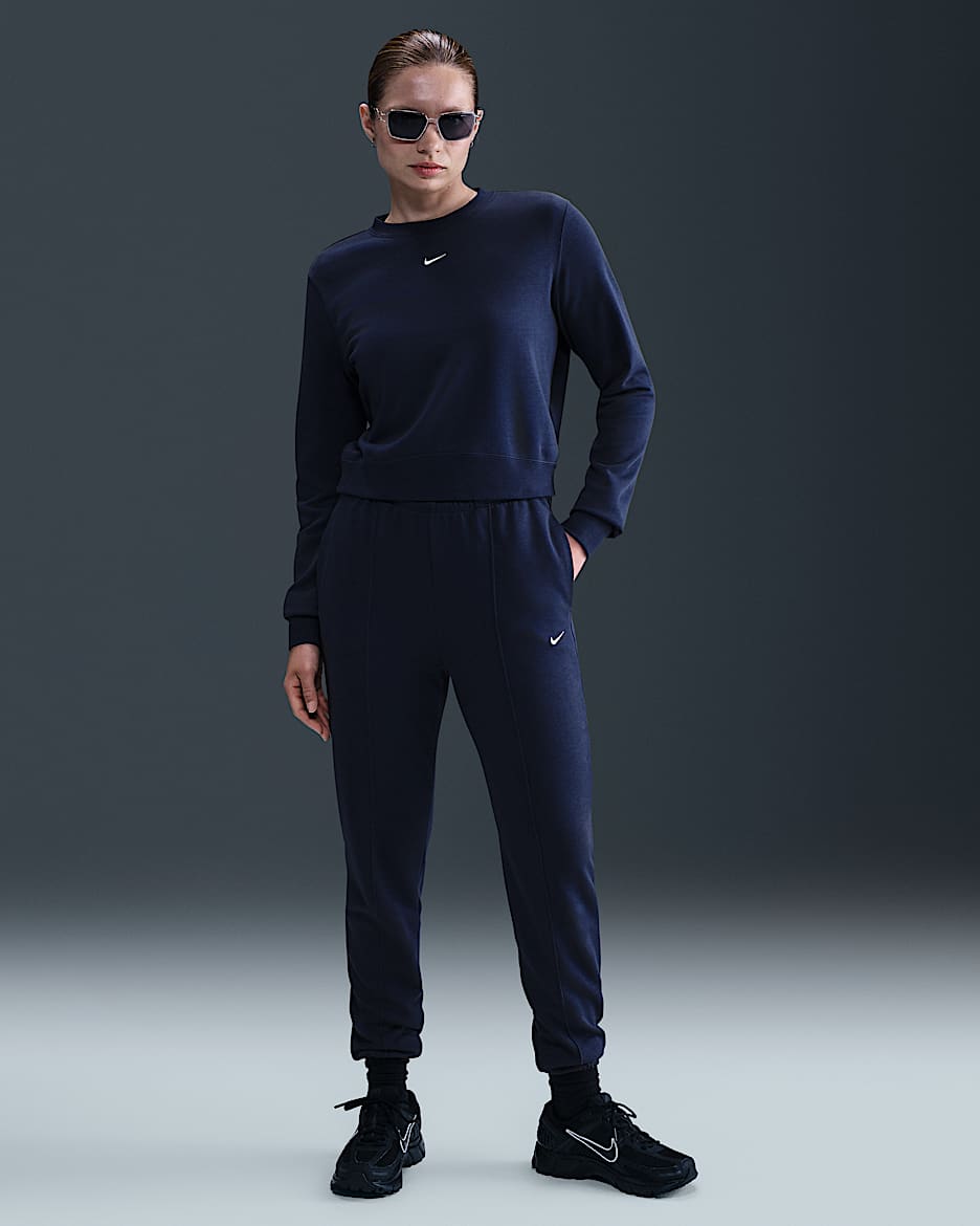 Nike Sportswear Chill Terry Women's Slim High-Waisted French Terry Sweatpants - Midnight Navy/Sail