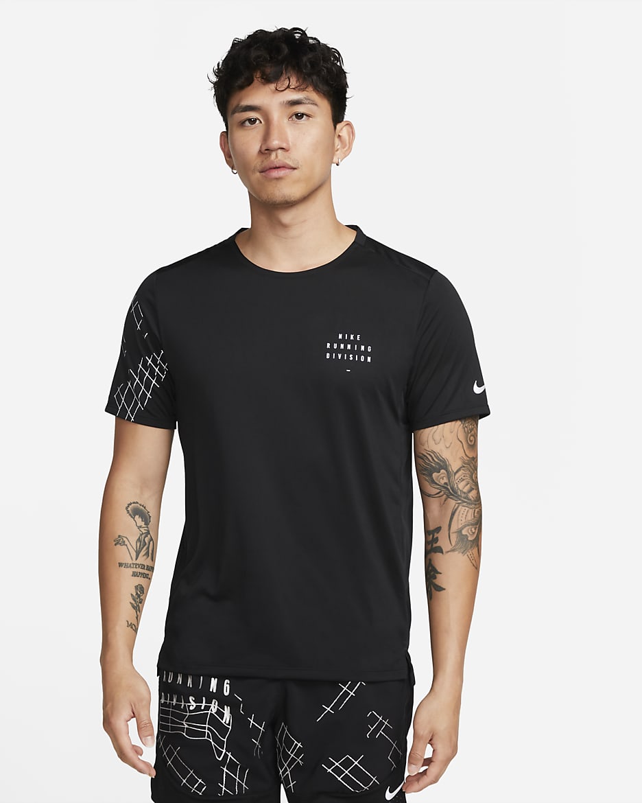 Nike Dri-FIT Run Division Rise 365 Men's Flash Short-Sleeve Running Top - Black