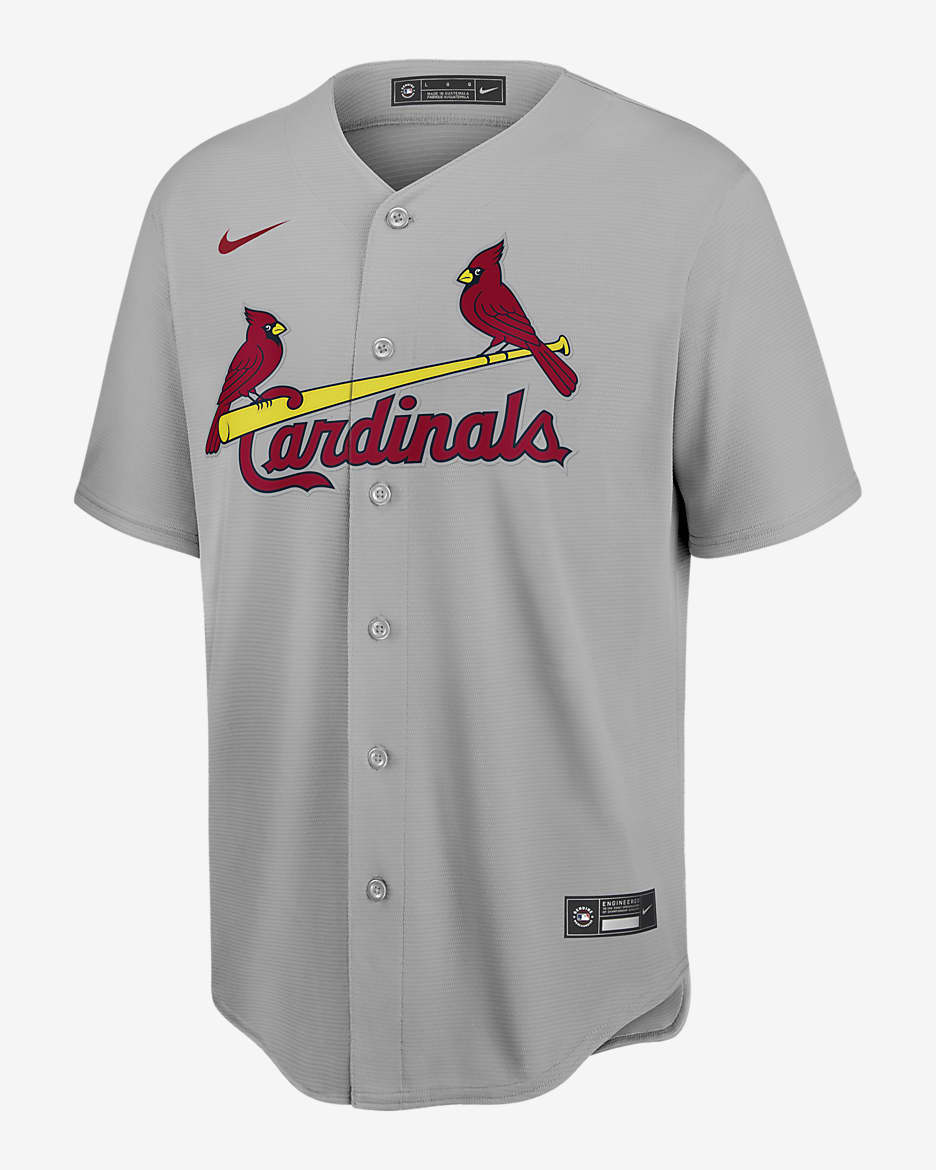 MLB St. Louis Cardinals Men's Replica Baseball Jersey - Base Grey
