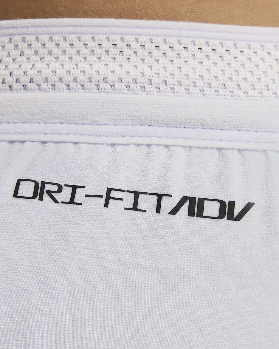 Shorts de correr Dri-FIT ADV de 10 cm con forro de ropa interior para hombre Nike AeroSwift - Gris fútbol/Obsidiana oscuro