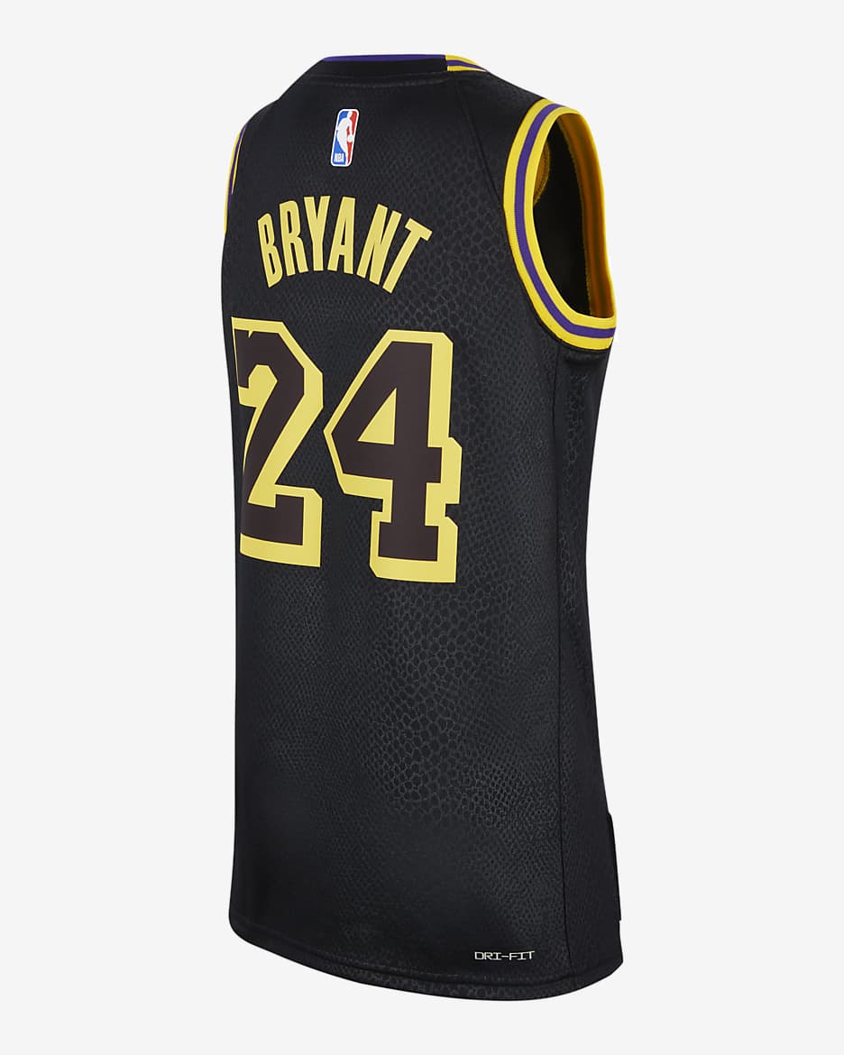 Kobe Bryant Los Angeles Lakers City Edition Swingman Nike Dri-FIT jersey voor kids - Zwart