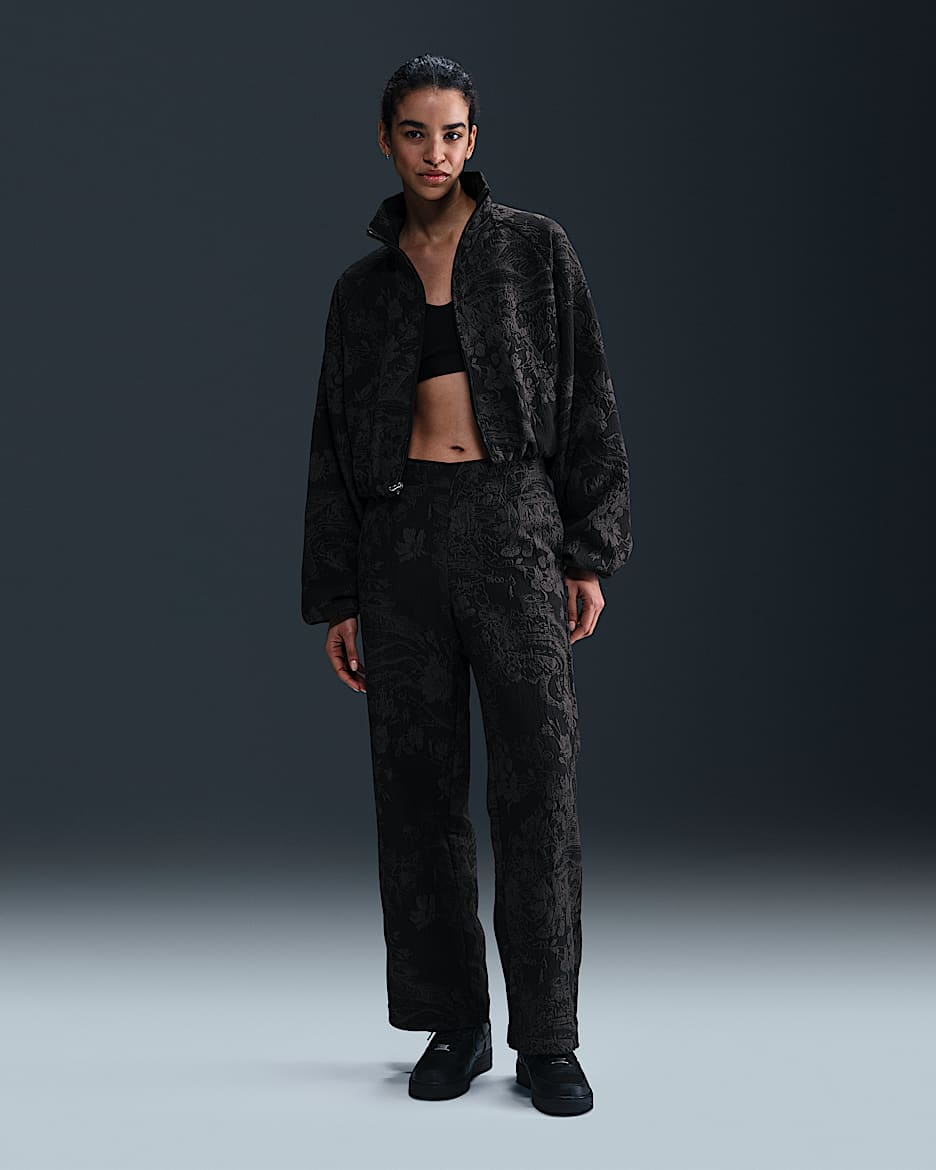 Nike Sportswear Collection Pantalón deportivo de jacquard de talle medio - Mujer - Negro/Anthracite/Negro