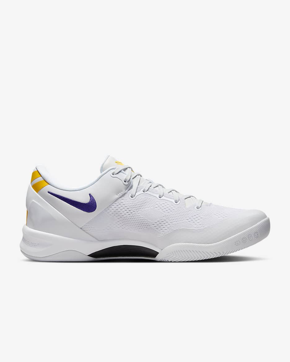 Kobe VIII Protro Basketball Shoes - White/University Gold/Court Purple