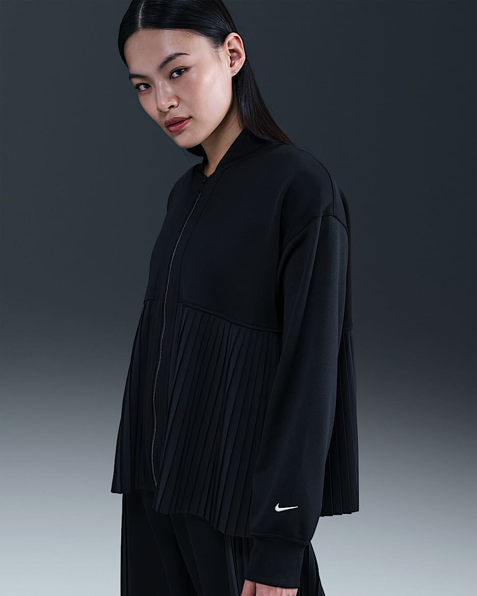 Nike Sportswear Women's Pleated Jacket - Black/Sail
