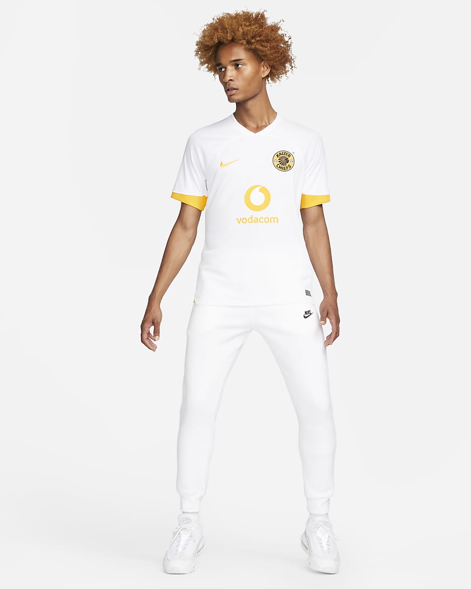 Kaizer Chiefs F.C. 2022/23 Stadium Away Men's Nike Dri-FIT Football Shirt - White/White/Taxi/Taxi