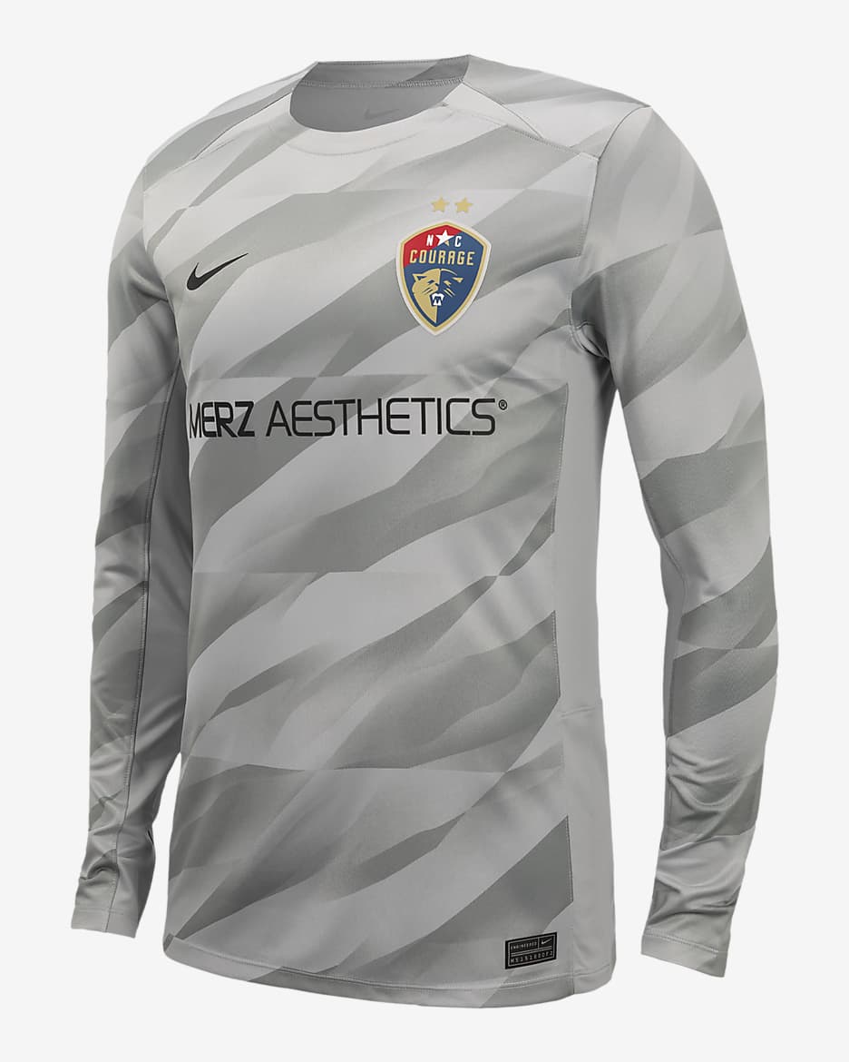 North Carolina Courage 2024 Goalkeeper Nike NWSL Long-Sleeve Replica Jersey - Wolf Grey/Particle Grey