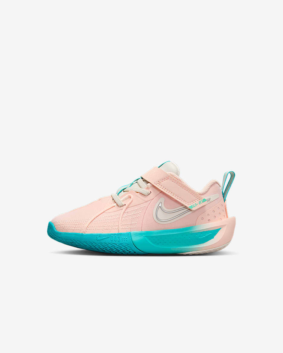 Nike G.T. Cut 3 Little Kids' Basketball Shoes - Washed Coral/Dusty Cactus/Metallic Silver/Chalk