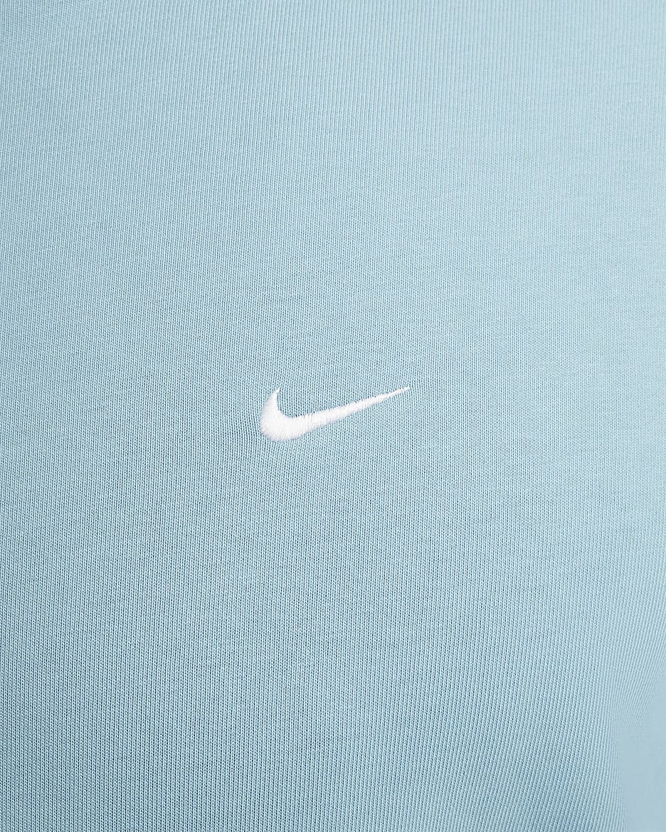 Nike Solo Swoosh Men's Fleece Crew - Denim Turquoise/White