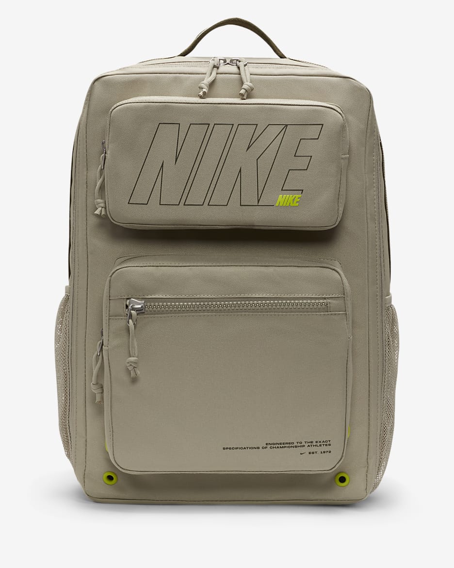 Nike Utility Speed Graphic Training Backpack (27L) - Stone/Rough Green/Atomic Green