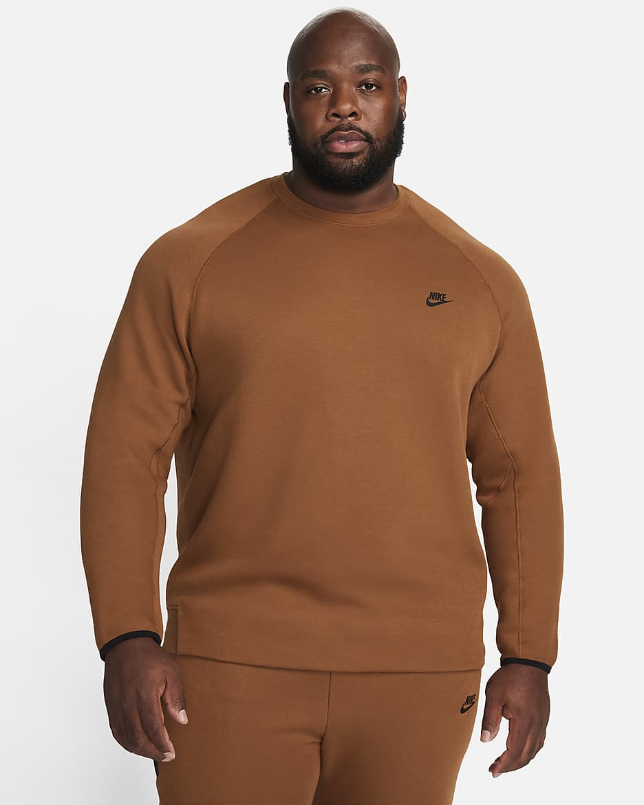 Nike Sportswear Tech Fleece Men's Crew - Light British Tan/Black