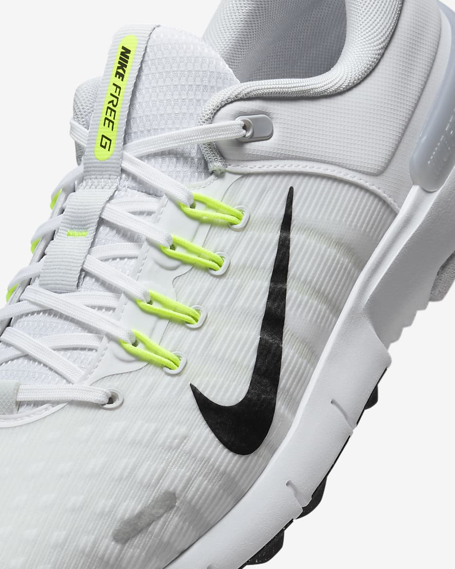 Nike Free Golf NN Golf Shoes (Wide) - White/Pure Platinum/Wolf Grey/Black