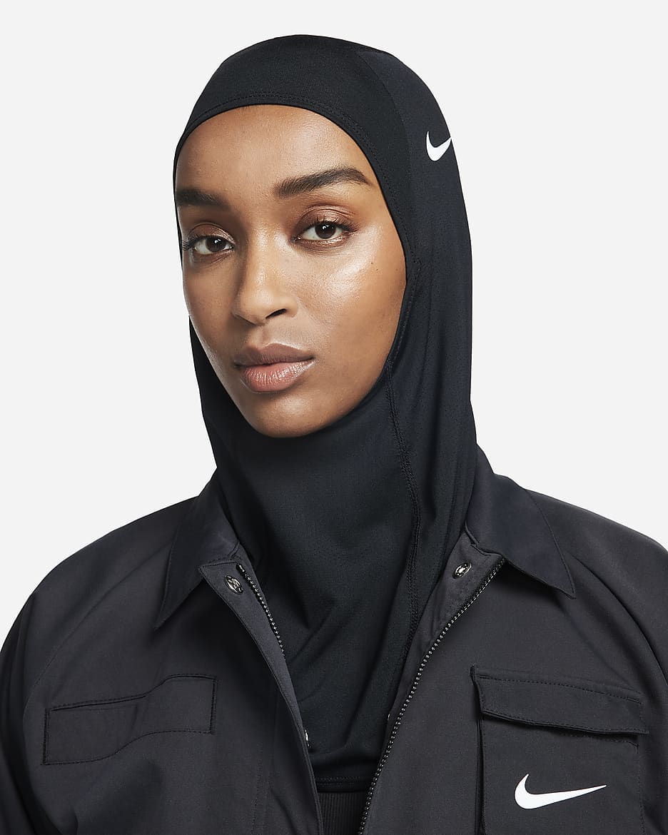 Nike Pro Hijab 2.0 - Preto/Branco