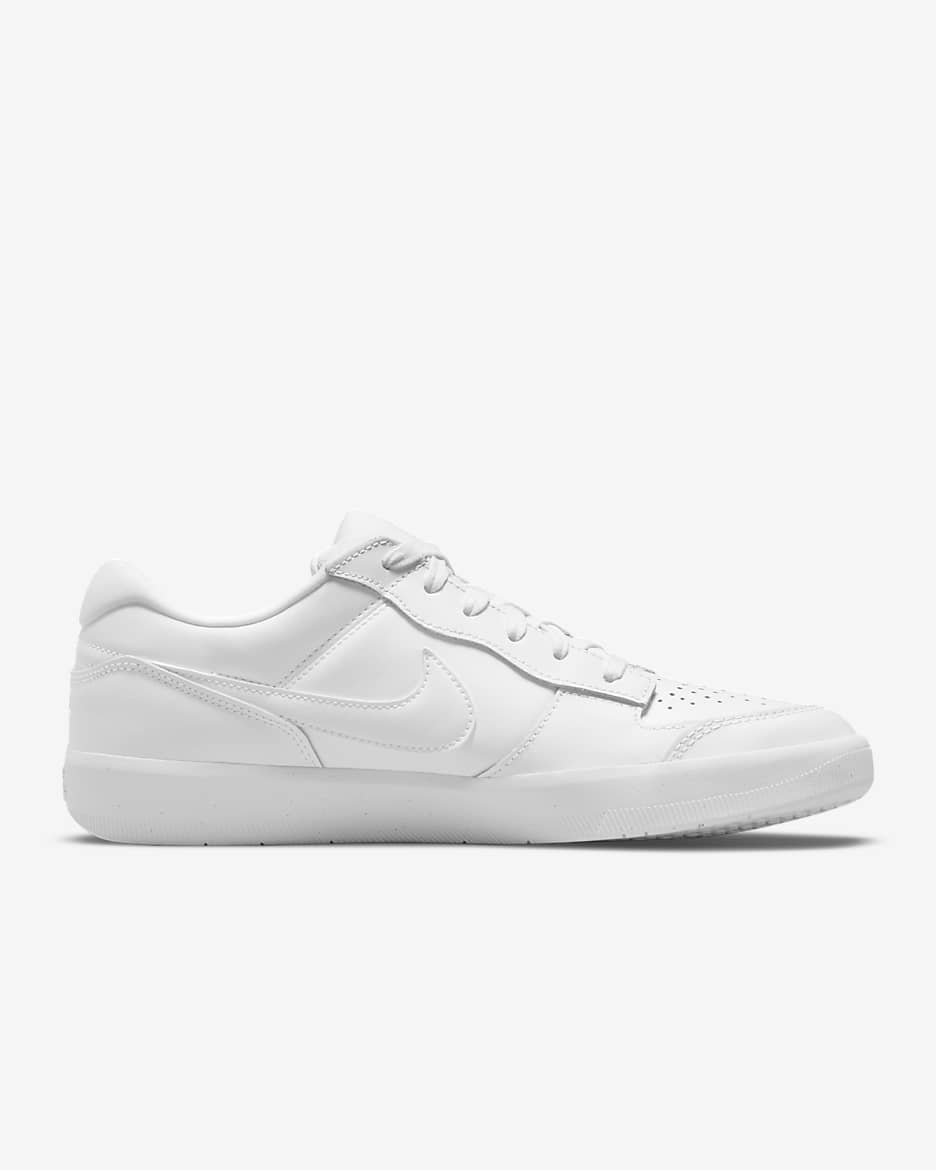 Nike SB Force 58 Premium Skate Shoes - White/White/White/White