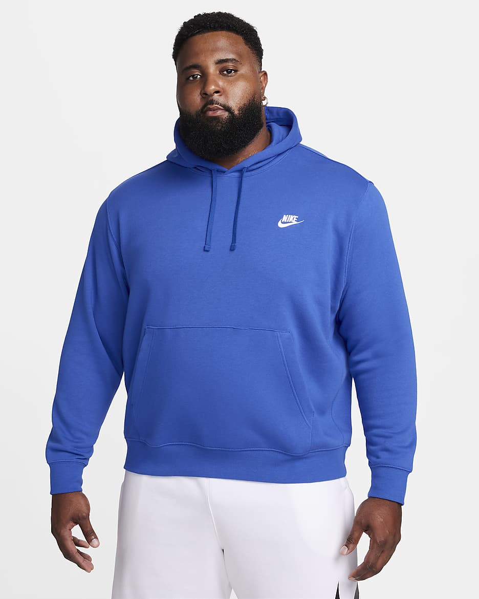 Sweat à capuche Nike Sportswear Club Fleece - Game Royal/Game Royal/Blanc