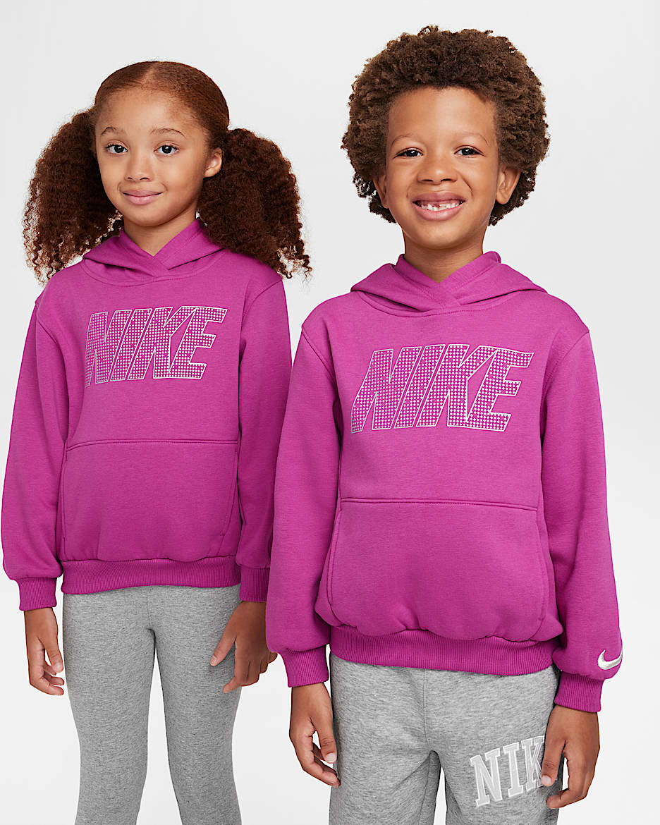 Nike Shine-pullover-hættetrøje til mindre børn - Hot Fuchsia