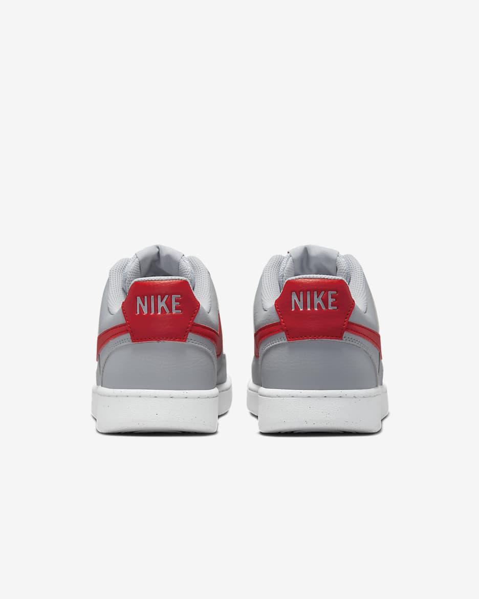 Nike Court Vision Low Next Nature Men's Shoes - Wolf Grey/White/University Red