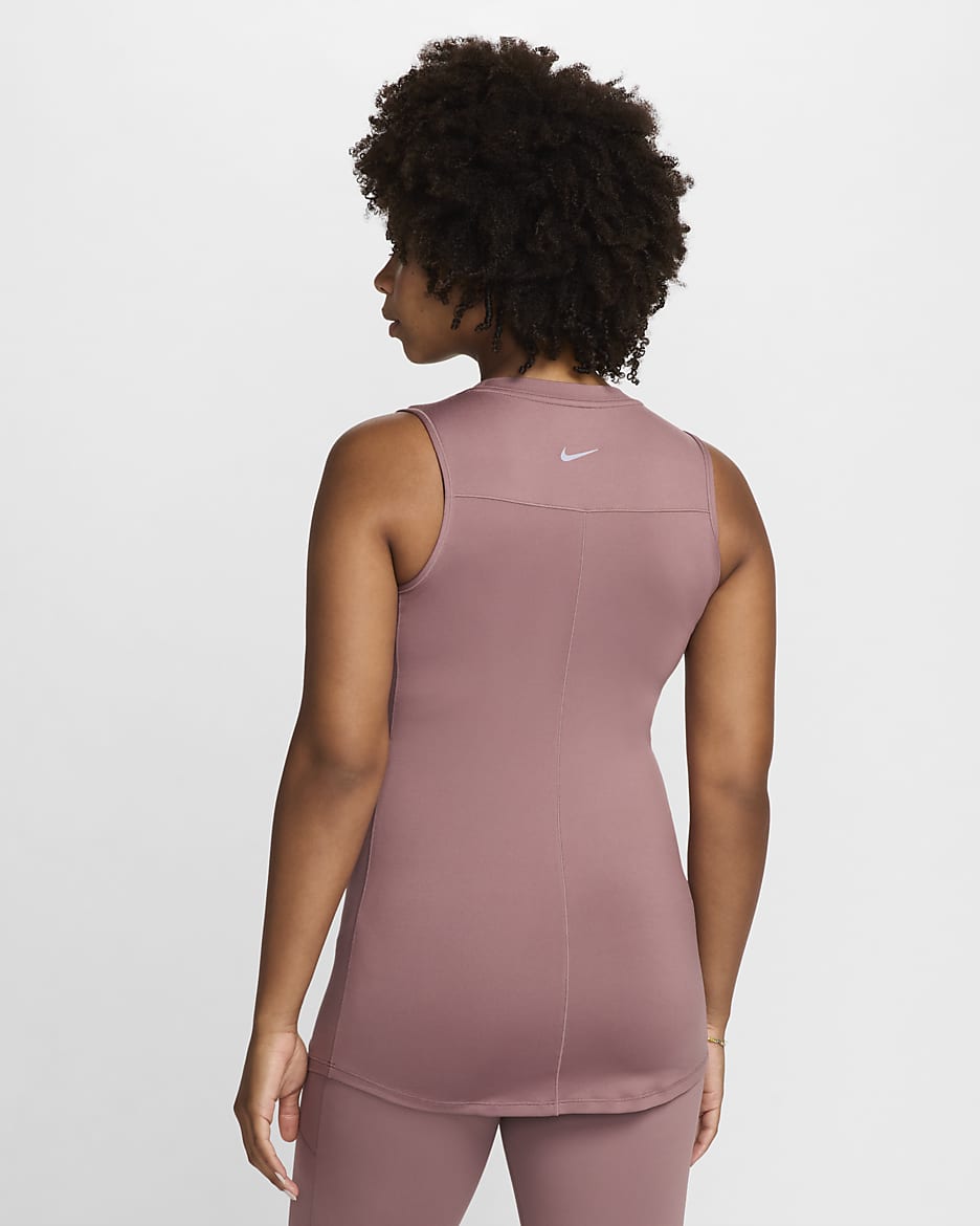 Nike (M) One Women's Dri-FIT Slim-Fit Tank Top (Maternity) - Smokey Mauve