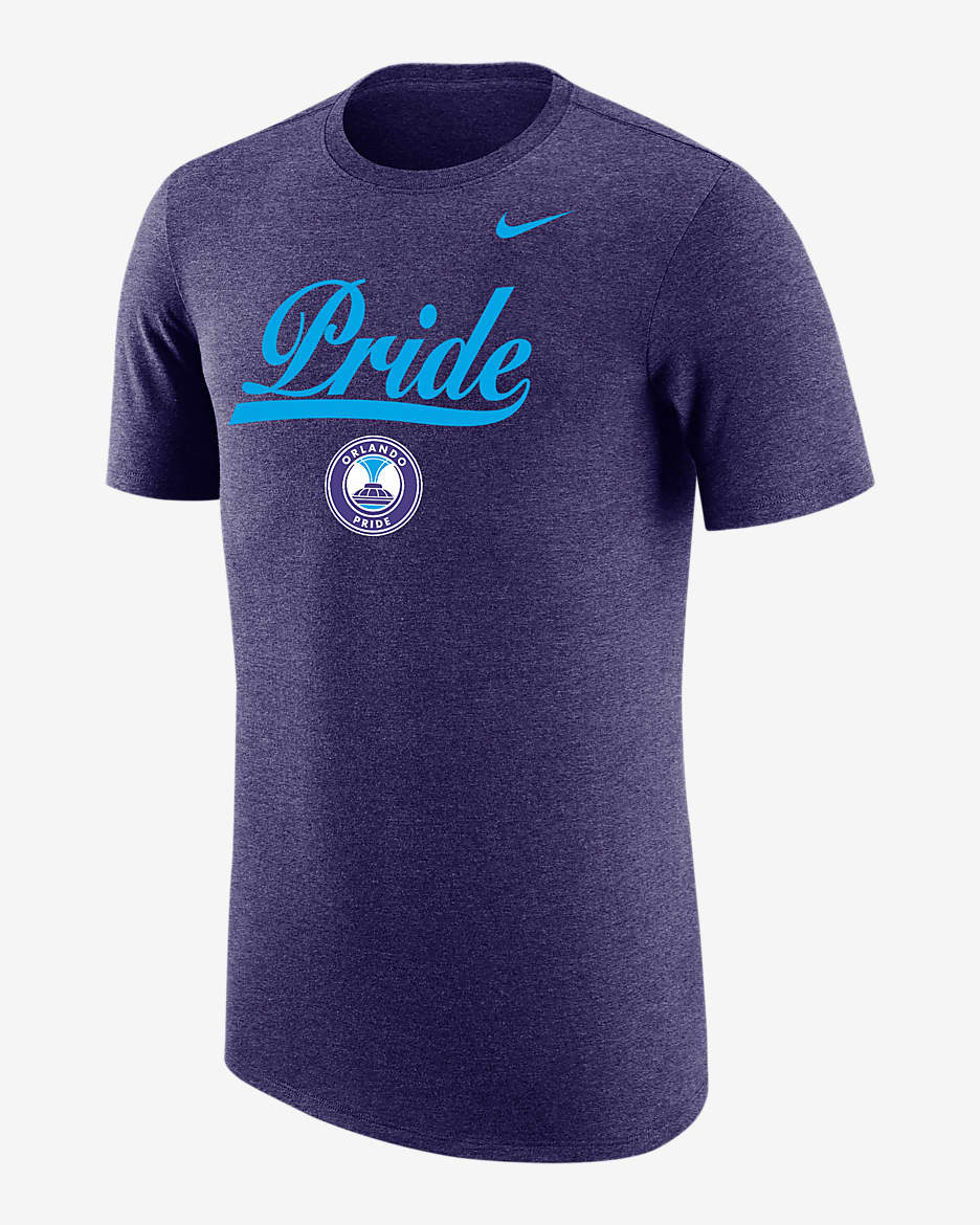 Playera de fútbol Nike para hombre Orlando Pride - Orquídea jaspeado