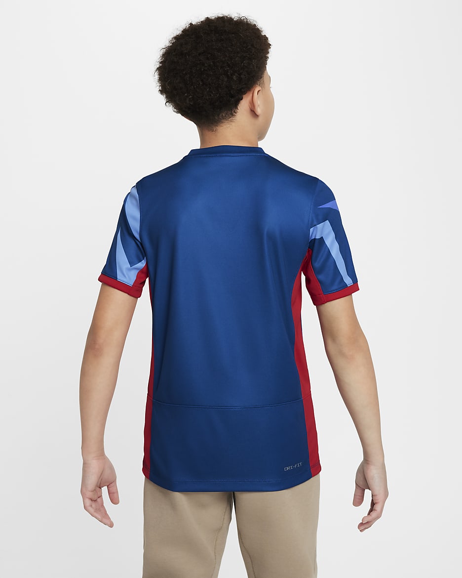 Jersey Nike Dri-FIT de la NWSL tipo réplica para niños talla grande North Carolina Courage 2024 Stadium Primary - Azul gimnasio