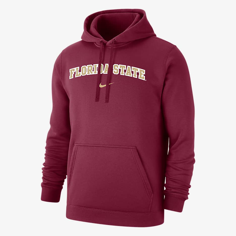 Florida State Club Fleece Men's Nike College Arch 365 Hoodie - Team Maroon