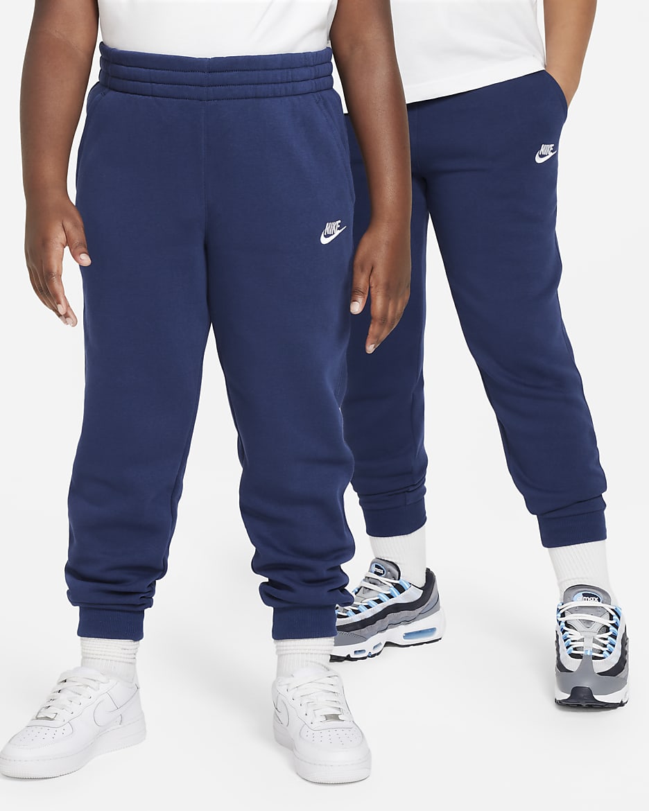 Nike Sportswear Club Fleece Older Kids' Joggers (Extended Size) - Midnight Navy/White