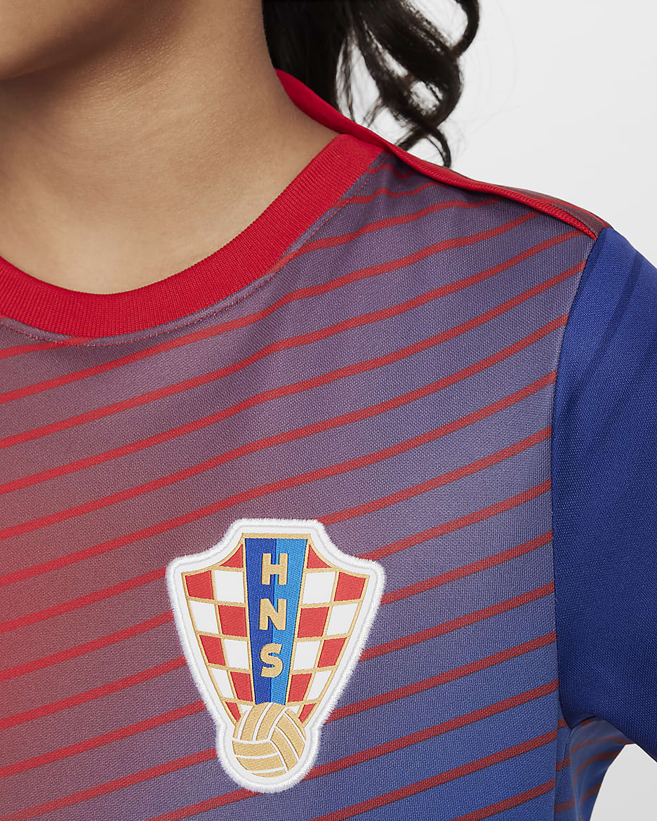 Croatia Academy Pro Older Kids' Nike Dri-FIT Football Short-Sleeve Top - Deep Royal Blue/Hyper Royal/University Red/White