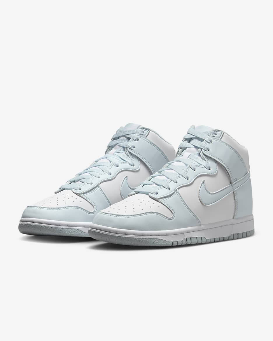 Chaussure Nike Dunk High Next Nature pour femme - Blanc/Blanc/Glacier Blue