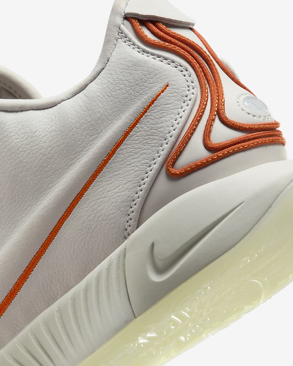 LeBron XXI "Akoya" Basketball Shoes - Light Bone/Coconut Milk/Dark Russet/Campfire Orange