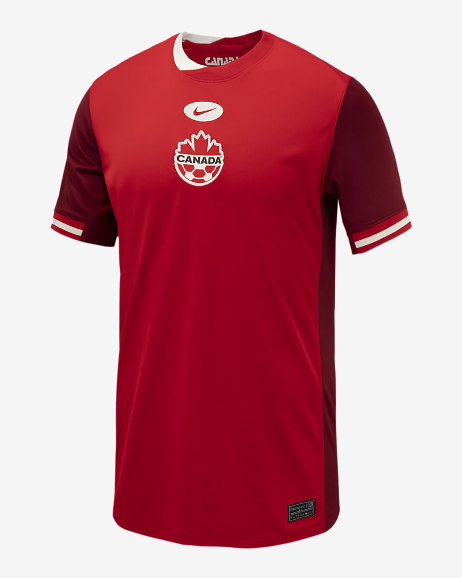 Canadá local 2024 Stadium Jersey de fútbol Nike Dri-FIT Replica para niños talla grande - Rojo