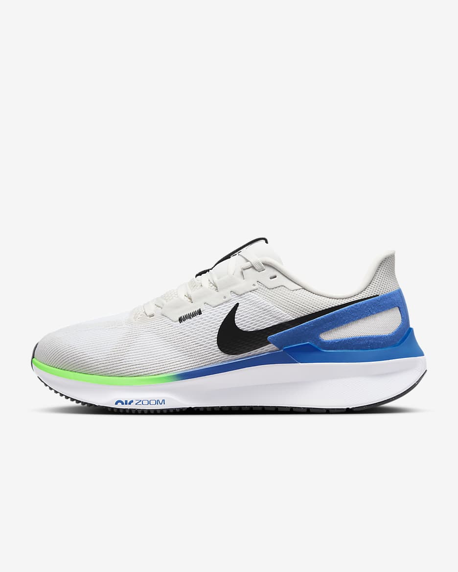 Nike Structure 25 Men's Road Running Shoes - White/Platinum Tint/Star Blue/Black