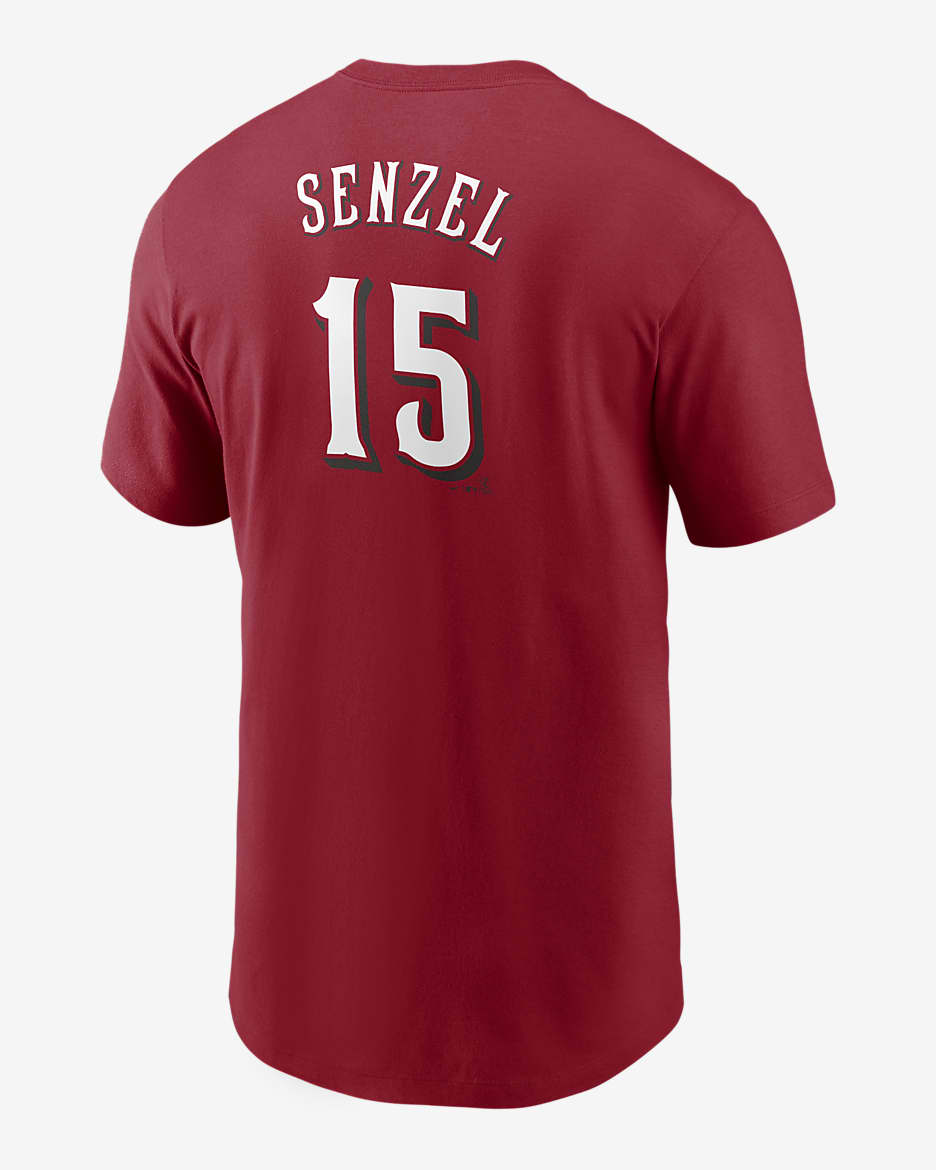 MLB Cincinnati Reds (Nick Senzel) Men's T-Shirt - Gym Red