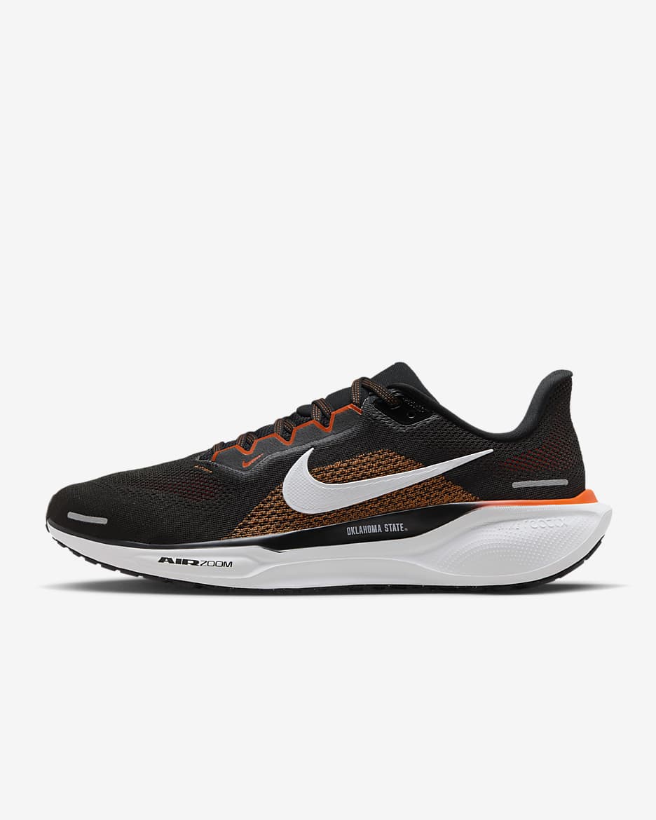 Tenis de correr en pavimento universitarios Nike para hombre Oklahoma State Pegasus 41 - Negro/Blanco/Naranja brillante/Blanco