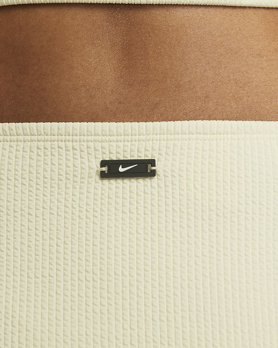 Parte inferior de traje de baño con cintura alta para mujer Nike - Leche de coco