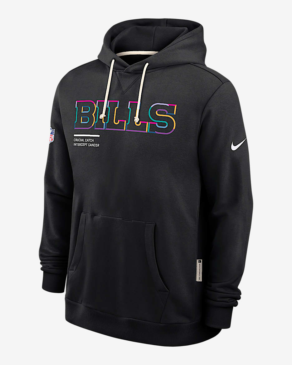 Buffalo Bills Crucial Catch Sideline Men's Nike Dri-FIT NFL Pullover Hoodie - Black