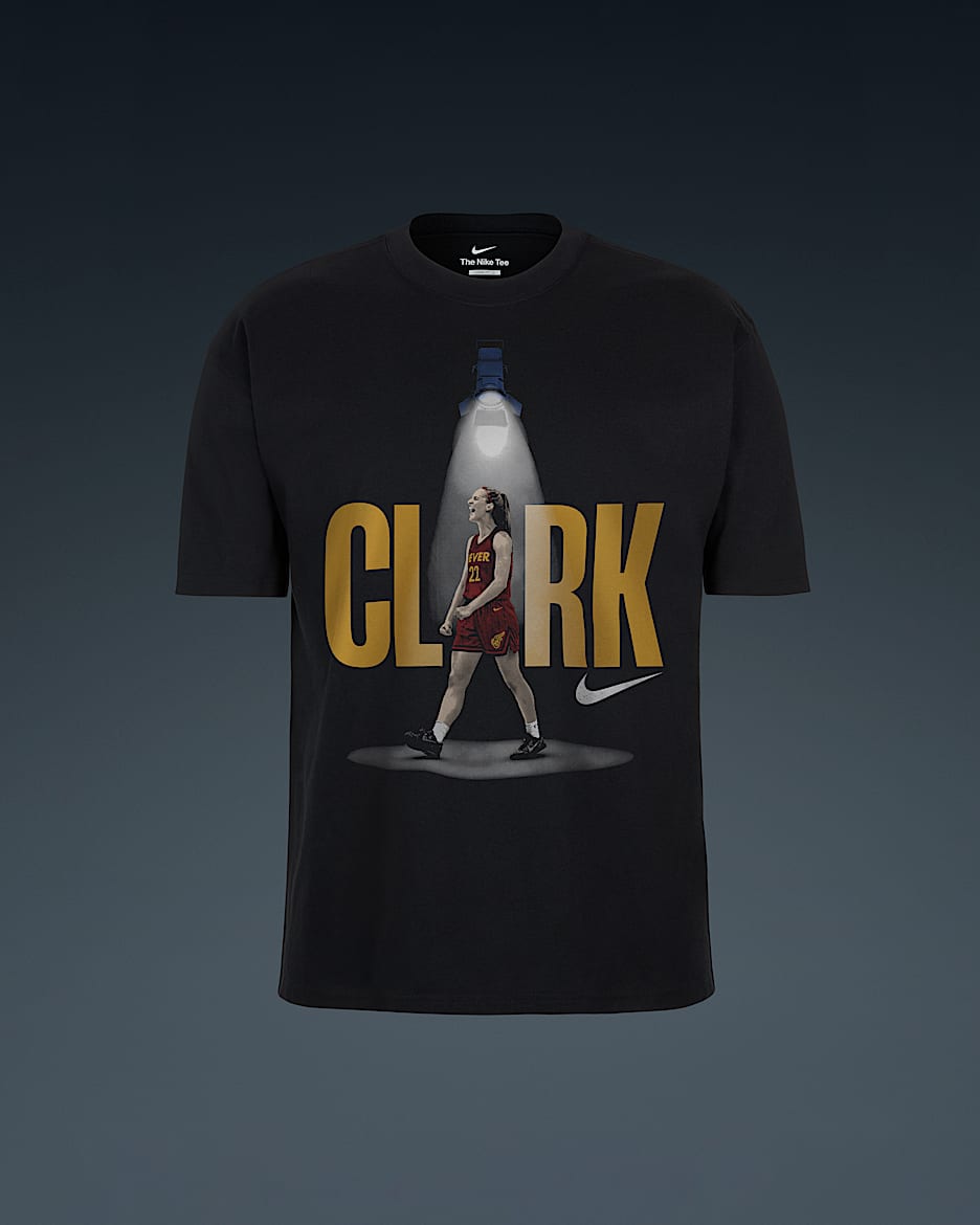 Playera de básquetbol Nike para adulto Caitlin Clark "So Win" - Negro