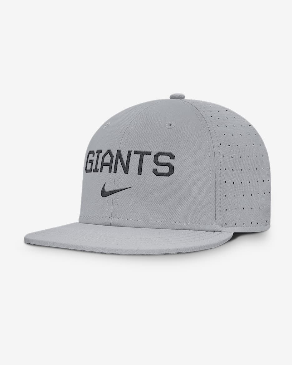 Gorra Nike AeroBill de la MLB ajustada para hombre San Francisco Giants True - Gris