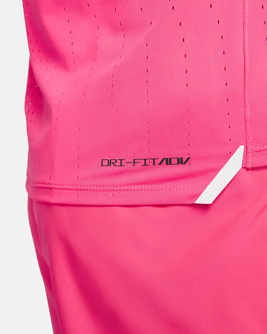 Nike Dri-FIT ADV AeroSwift Men's Racing Vest - Hyper Pink/White