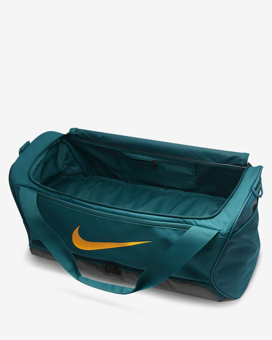 Nike Brasilia 9.5 Training Duffel Bag (Medium, 60L) - Geode Teal/Black/Sundial