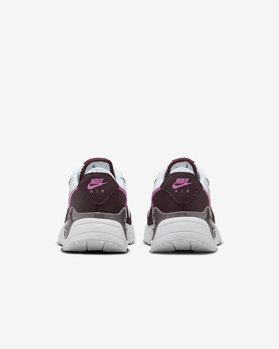 Nike Air Max SYSTM Older Kids' Shoes - White/Burgundy Crush/Violet Ore/Playful Pink