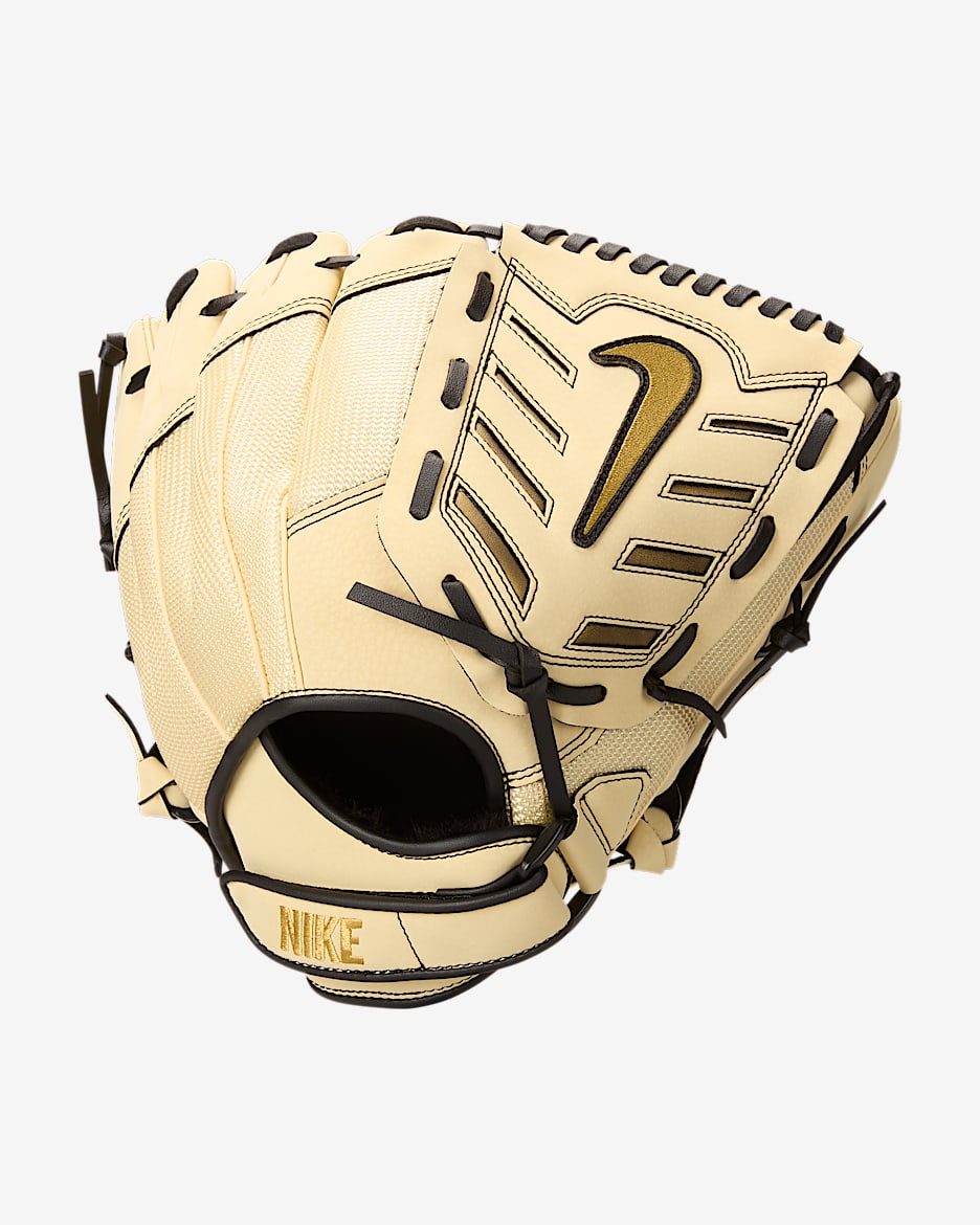 Guante de béisbol para niños Nike Alpha Edge - Alabastro/Negro/Oro metalizado