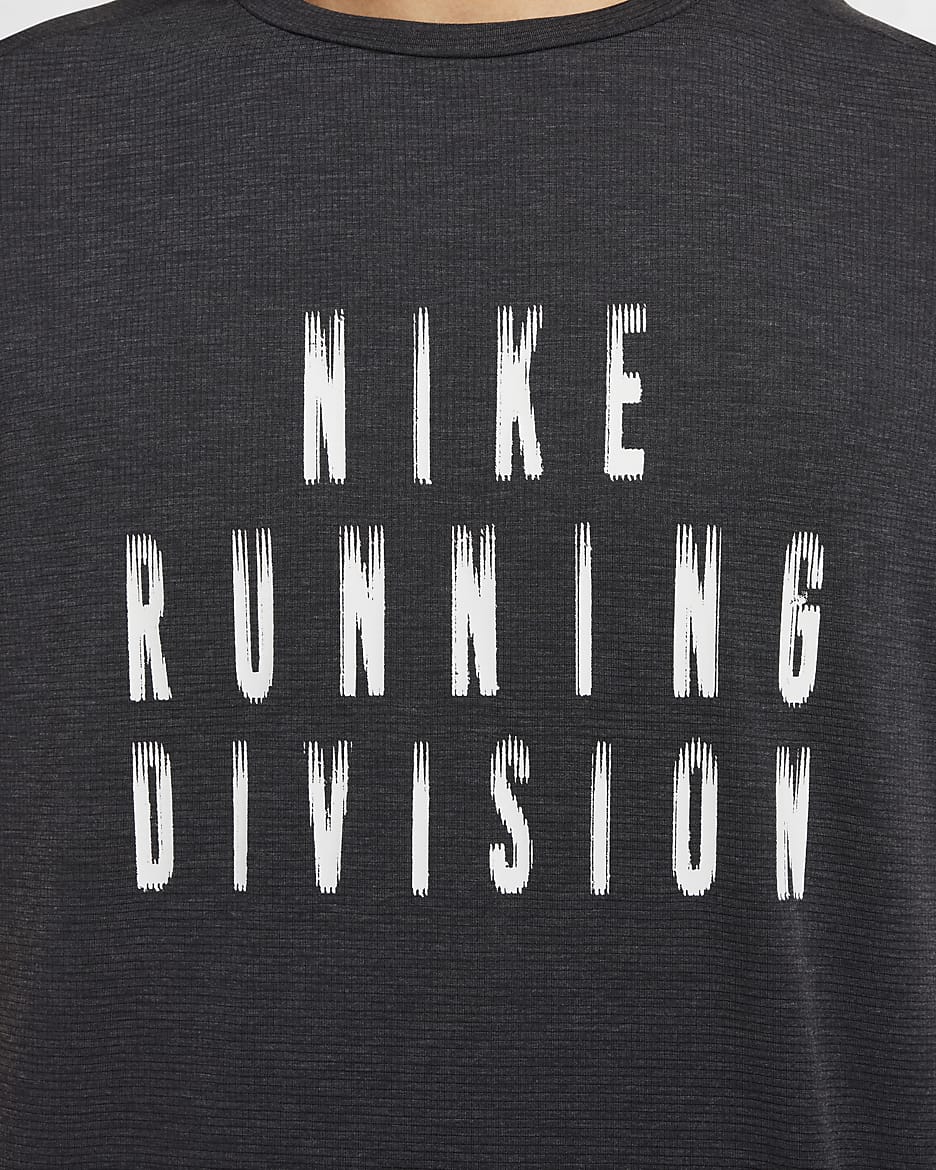 Nike Rise 365 Running Division Men's Dri-FIT Short-Sleeve Running Top - Black/Photon Dust