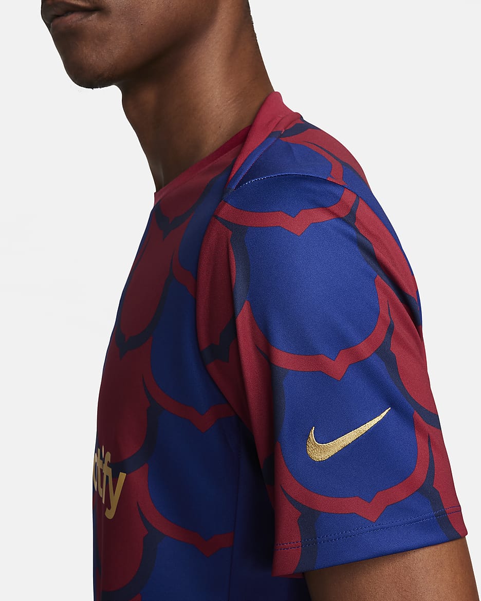 F.C. Barcelona Academy Pro SE Men's Nike Dri-FIT Football Pre-Match Top - Deep Royal Blue/Deep Royal Blue/Noble Red/Club Gold