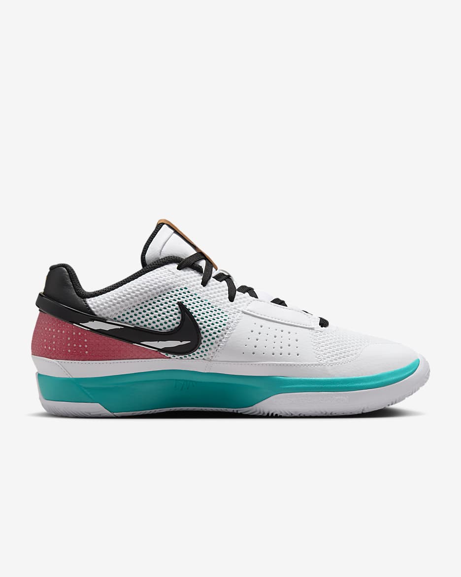 Ja 1 "Scratch" EP Basketball Shoes - White/Turbo Green/University Red/Black