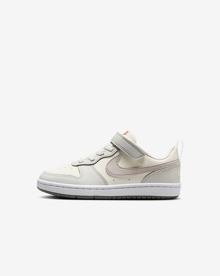Calzado para niños de preescolar Nike Court Borough Low Recraft - Vela/Polvo fotón/Rojo picante/Gris universitario