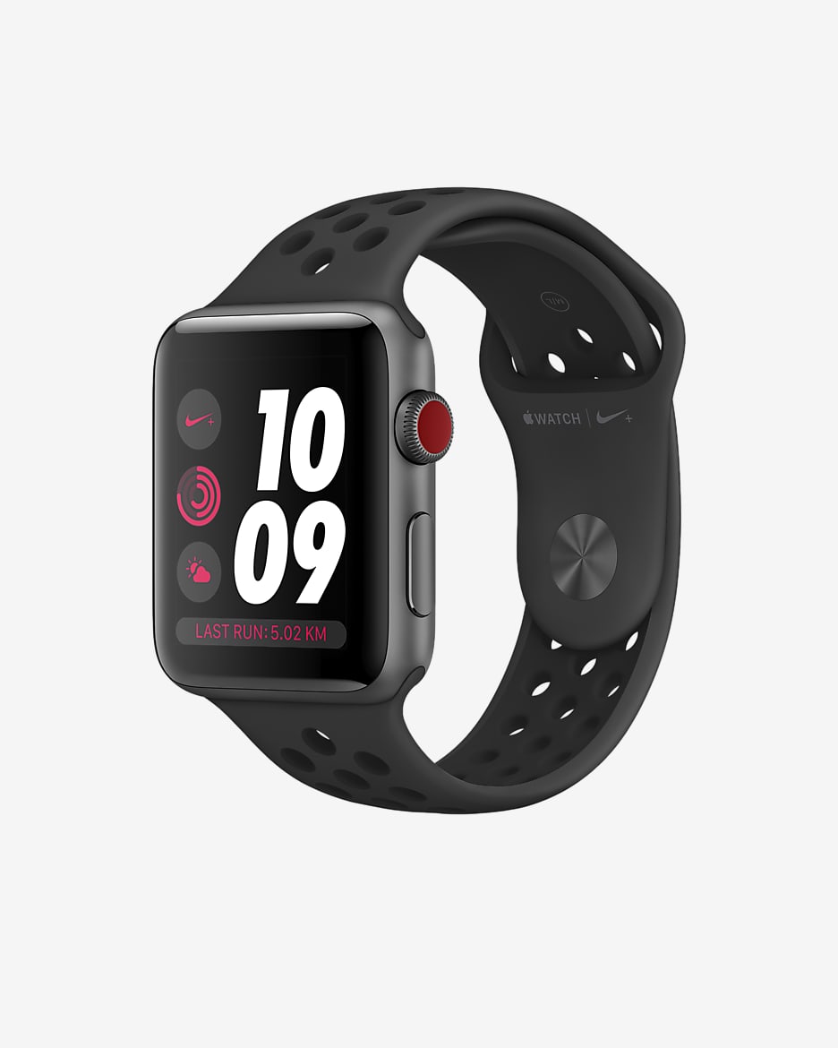 Apple Watch Nike+ Series 3 (GPS + Cellular) 42 mm Open Box Laufuhr - Anthracite/Schwarz