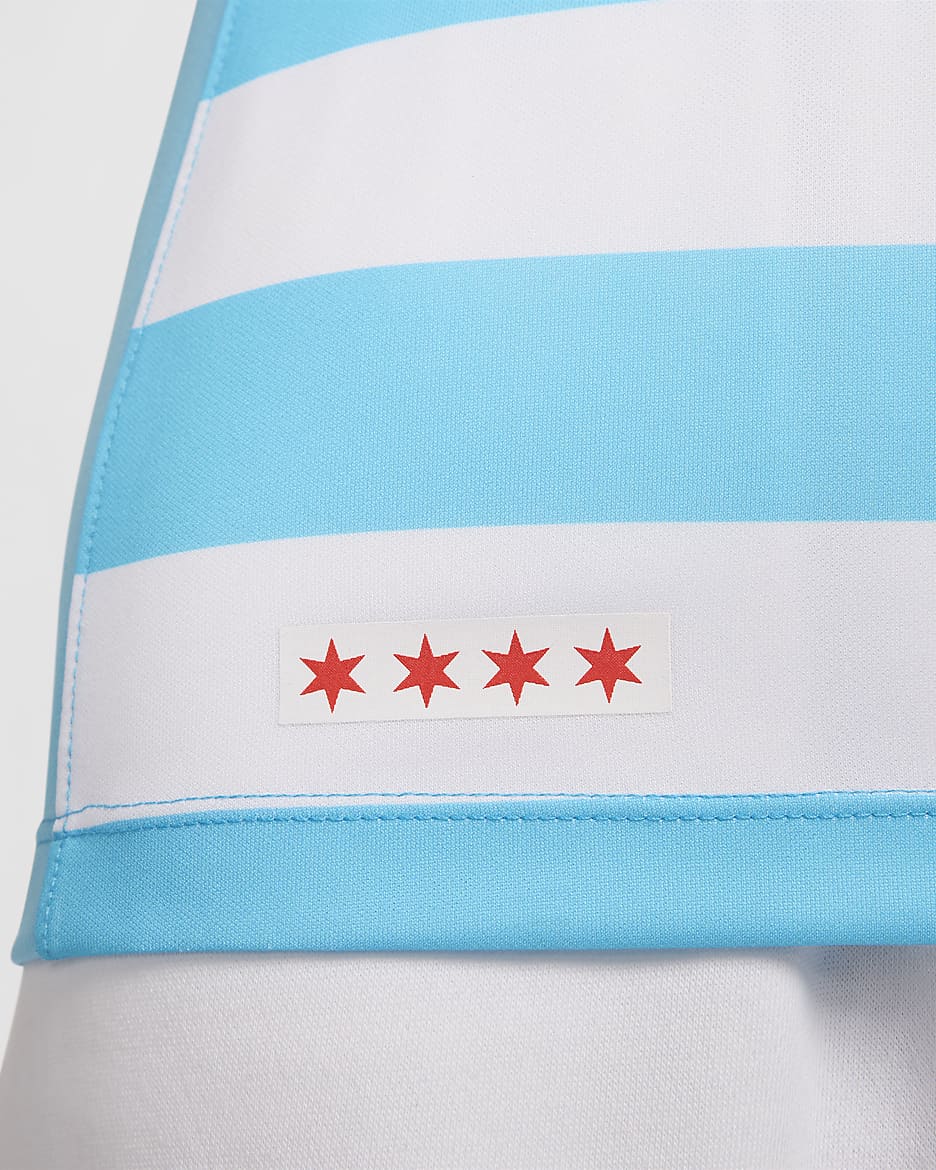 Jersey Nike Dri-FIT de la NWSL tipo réplica para mujer Chicago Red Stars 2024 Stadium Primary - Azul báltico