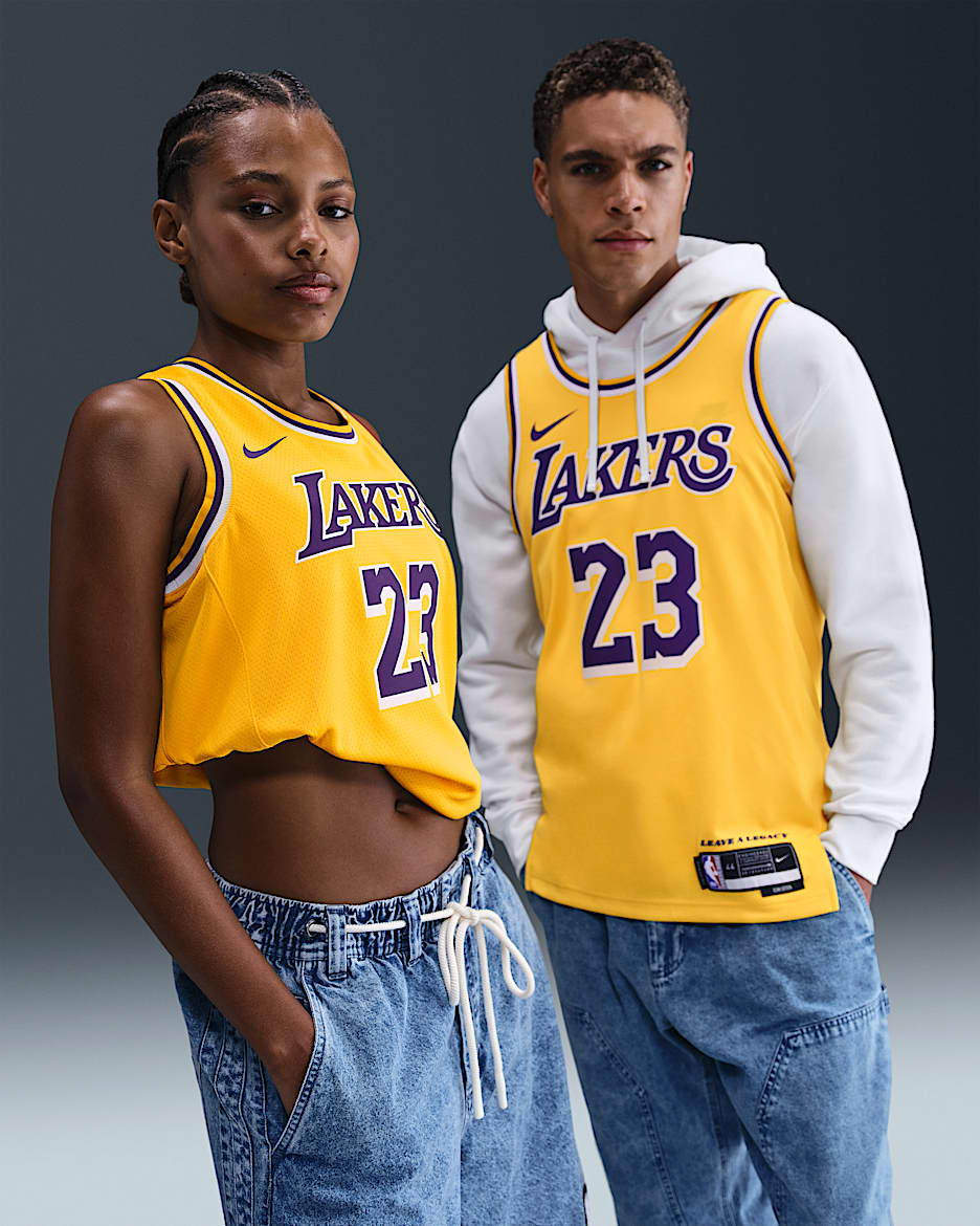 Los Angeles Lakers Icon Edition Men's Nike Dri-FIT NBA Swingman Jersey - Amarillo