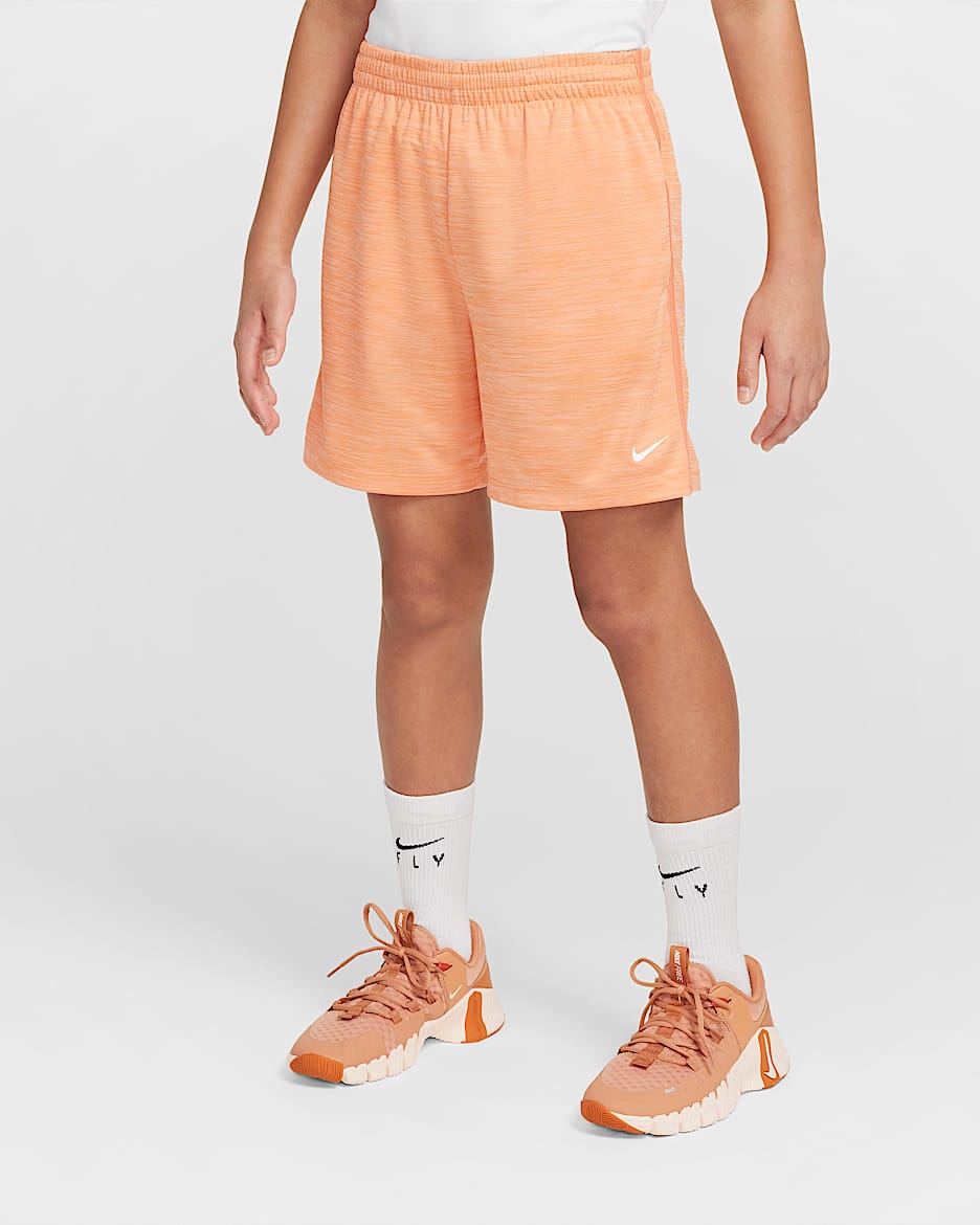 Nike Multi Older Kids' (Boys') Dri-FIT Shorts - Apricot Agate/Washed Coral/Apricot Agate/White