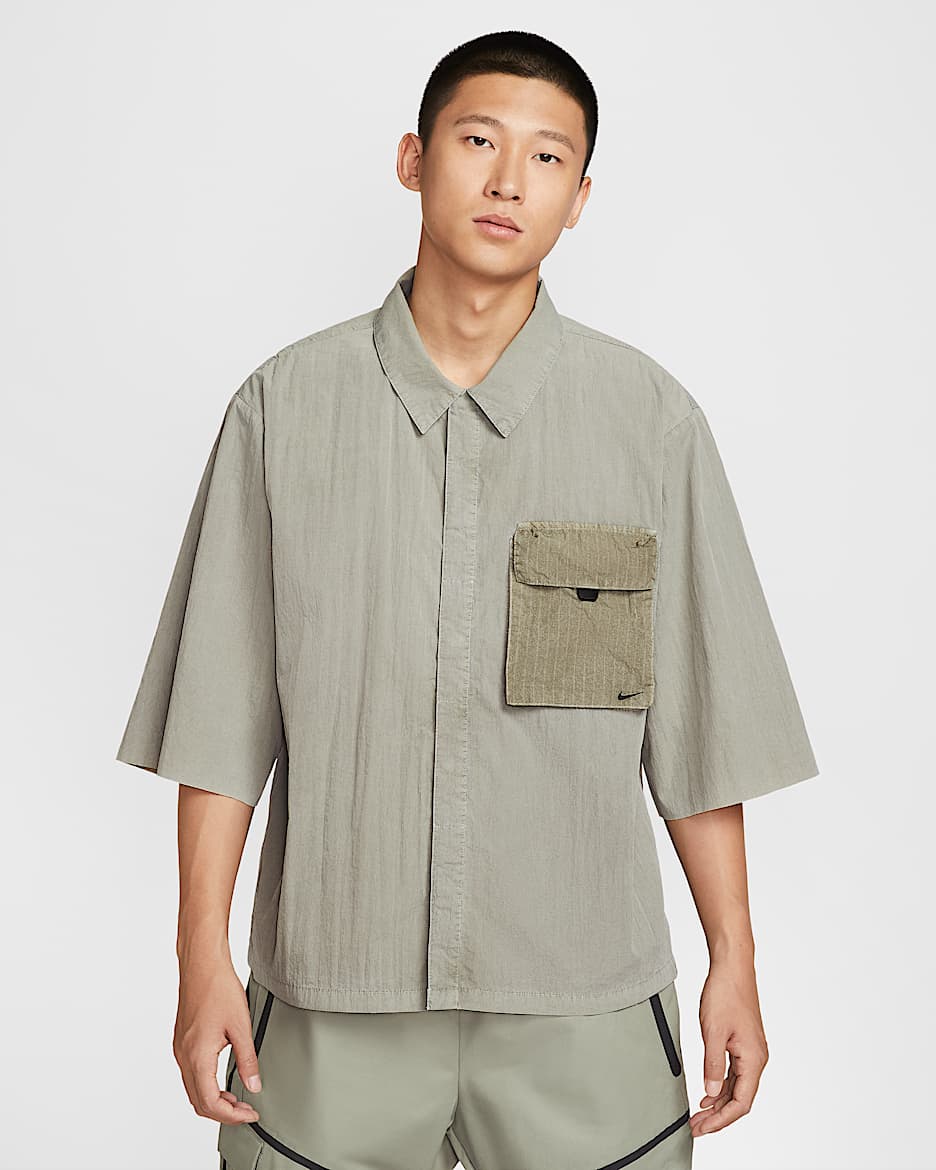 Nike Tech Men's Woven Top - Light Army/Black