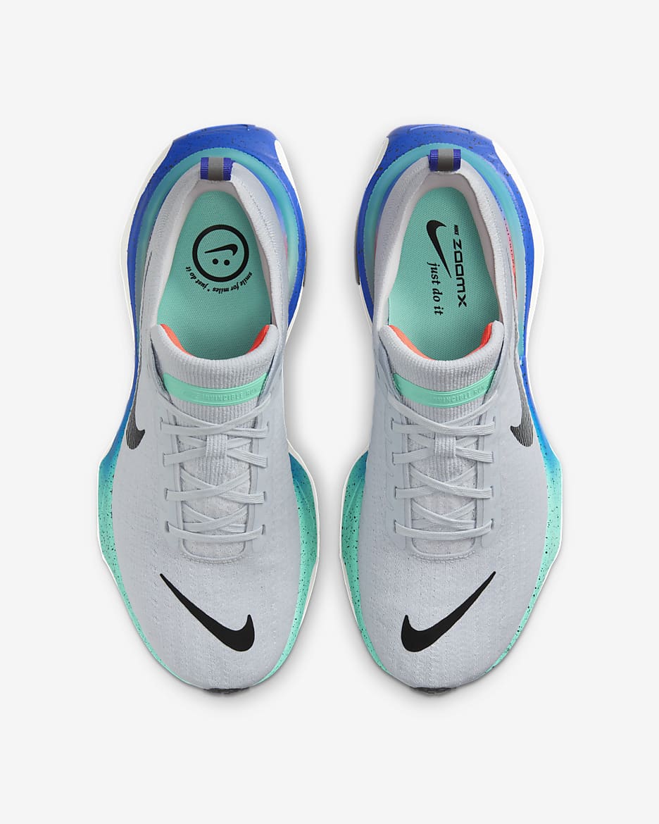 Chaussure de running sur route Nike Invincible 3 pour homme - Pure Platinum/Bright Mango/Cool Mint/Noir